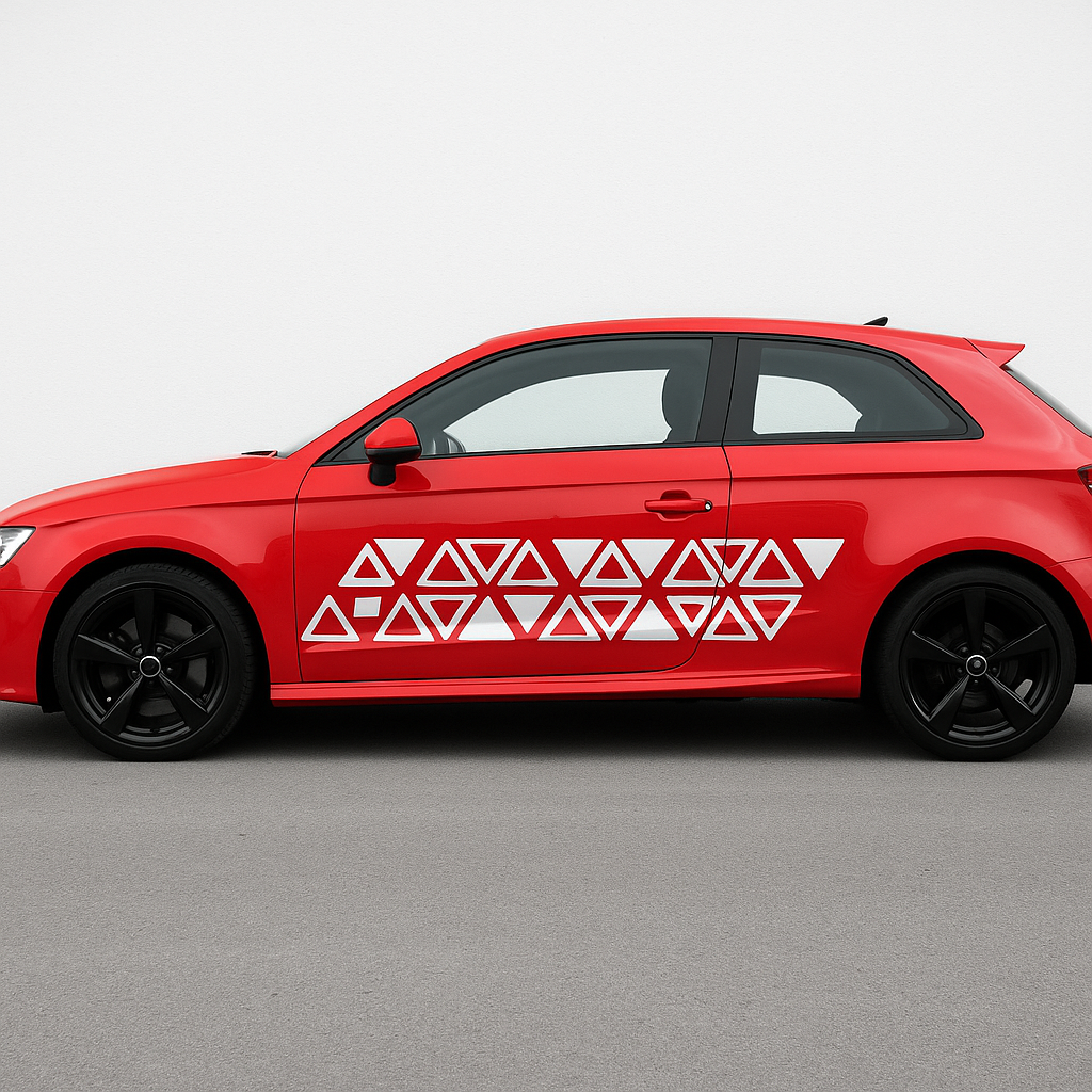 Retro Quadrat Design Aufkleber Retro Cubes